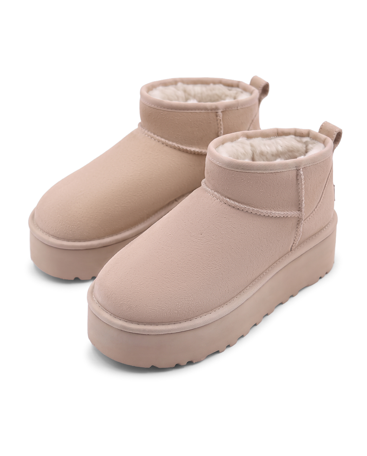 Bottine Cortina en velours vegan beige, vue de face