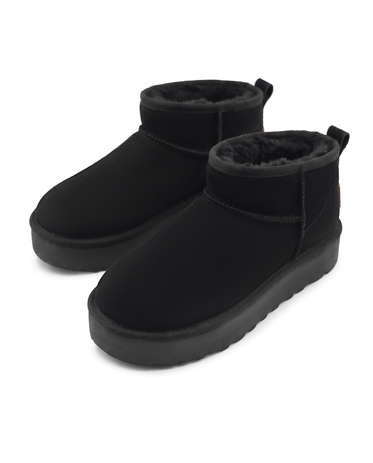 Bottine Cortina en velours vegan noir, vue de dessus