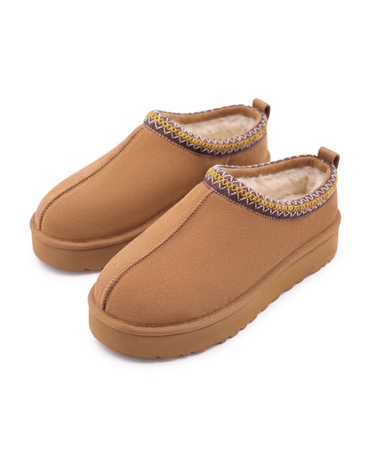 Boots Alba en velours vegan camel, vue trois-quarts