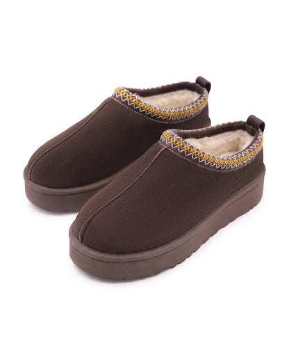 Boots Alba en velours vegan marron, vue trois-quarts