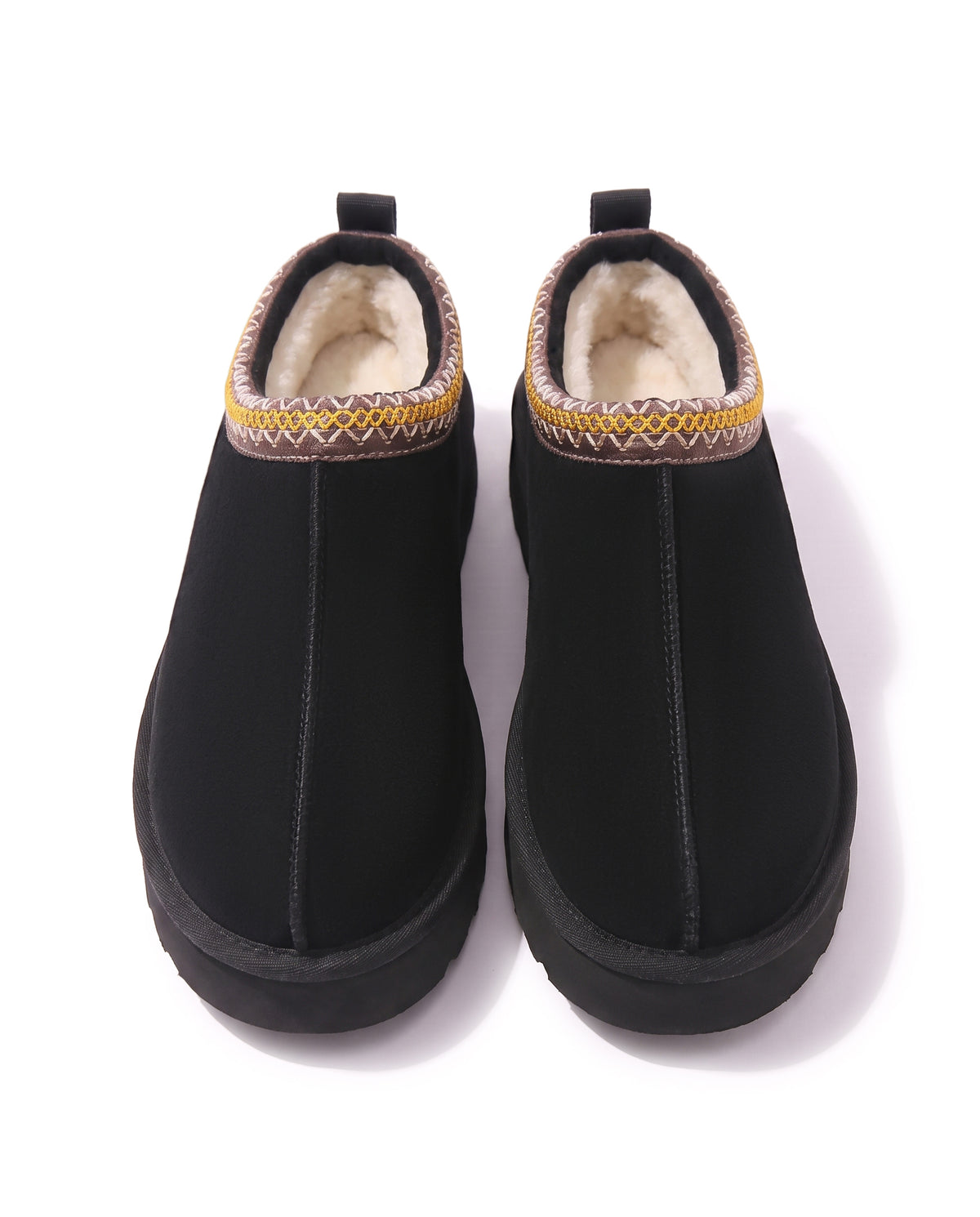 Boots Alba en velours vegan noir, vue de dessus