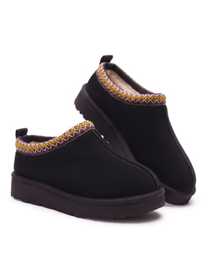 Boots Alba en velours vegan noir, vue de profil